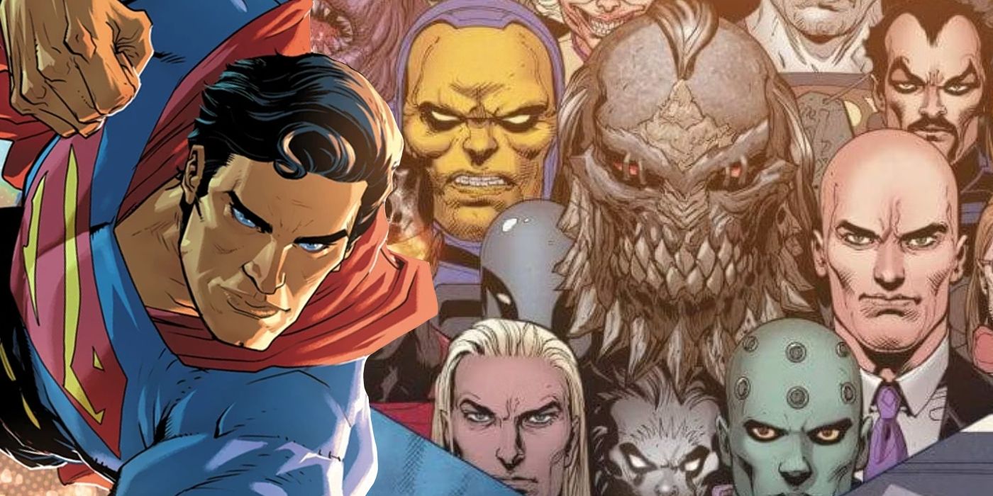 Superman and Villains from DC Comics, including Doomsday, Lex Luthor, and Brainiac.