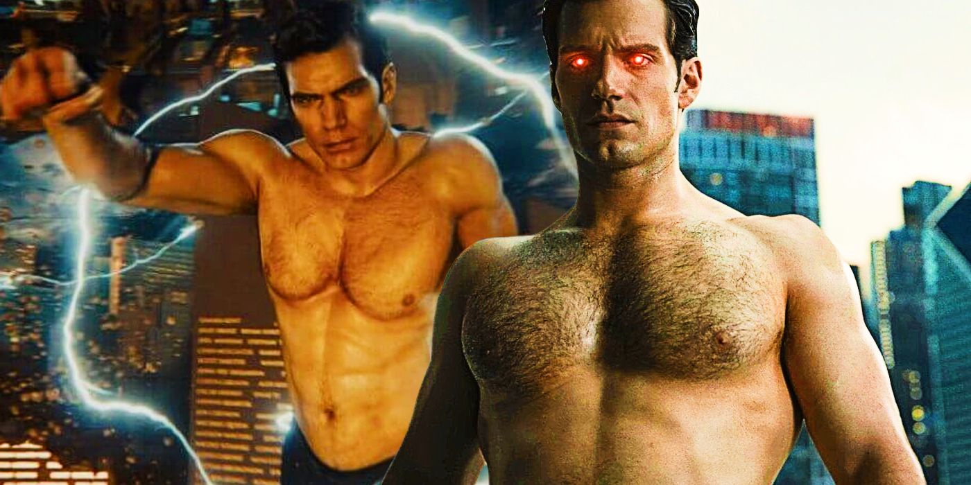 Superman CG cameo in The Flash and Henry Cavill's Superman in Justice League