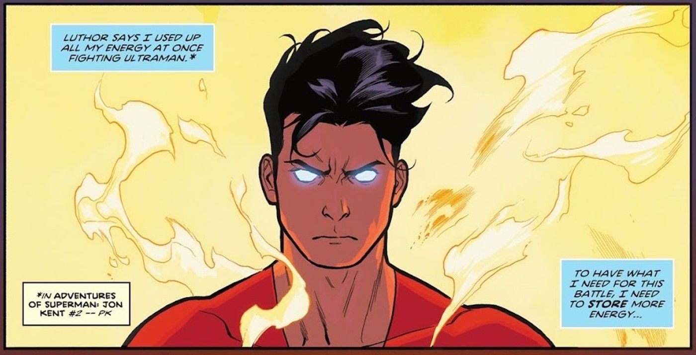 Superman Jon Kent Powers Up Using the Sun