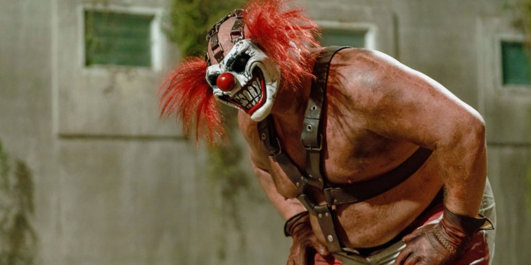 Sweet Tooth hunched over in Twisted Metal TV show