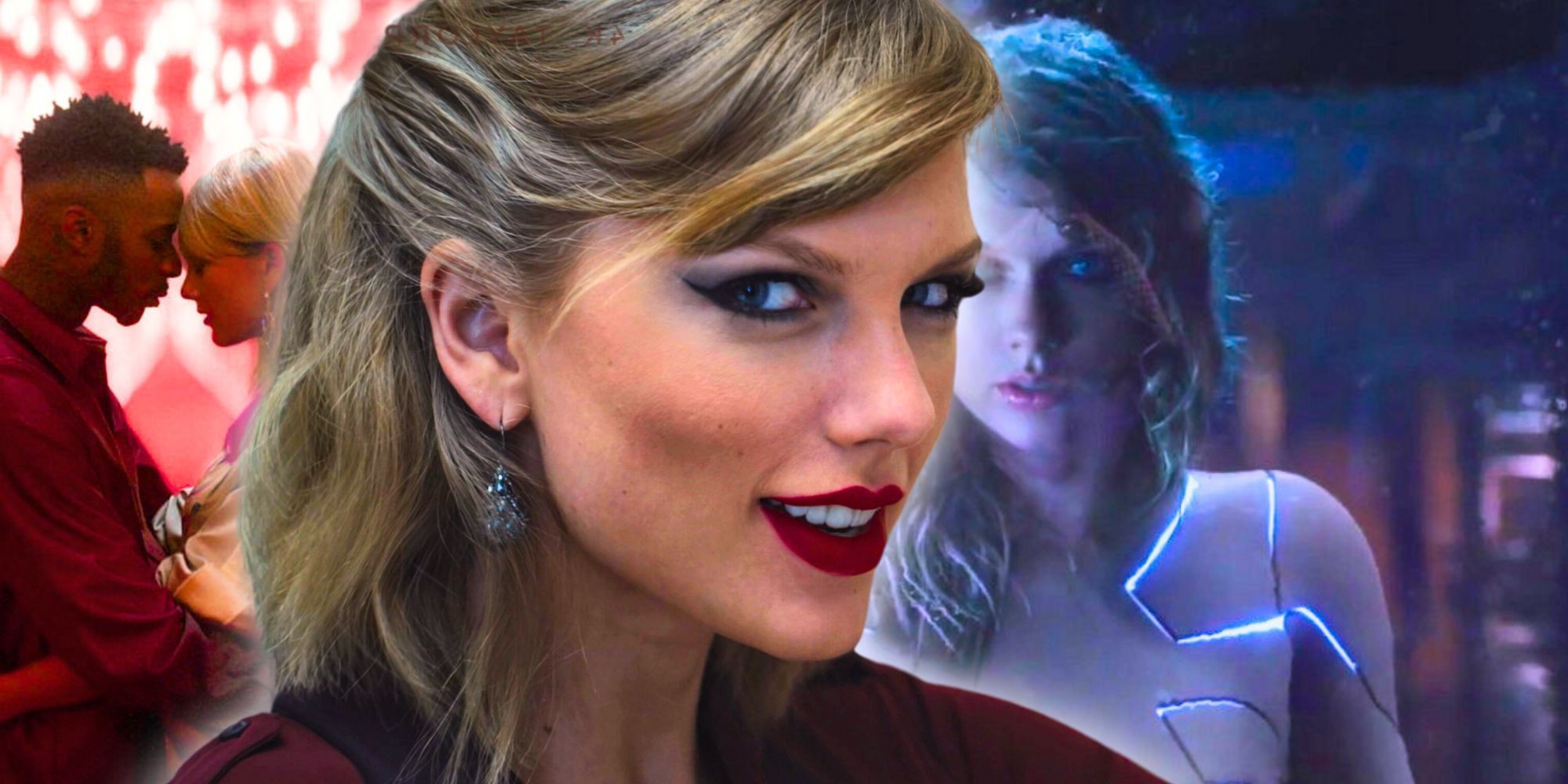 Taylor Swift music videos collage feat. Lover, Blank Space, and ...Ready For It?