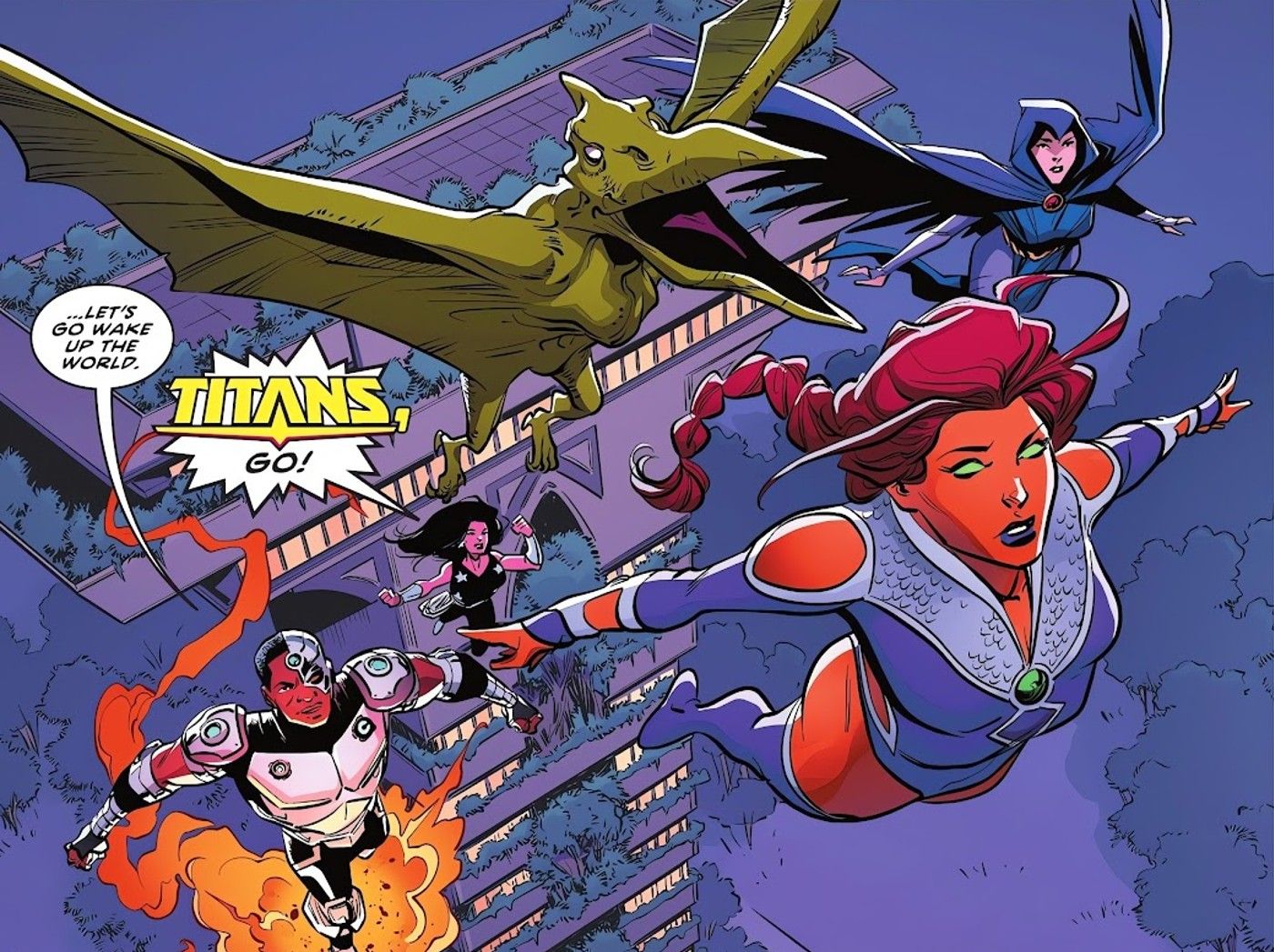 teen titans with tower