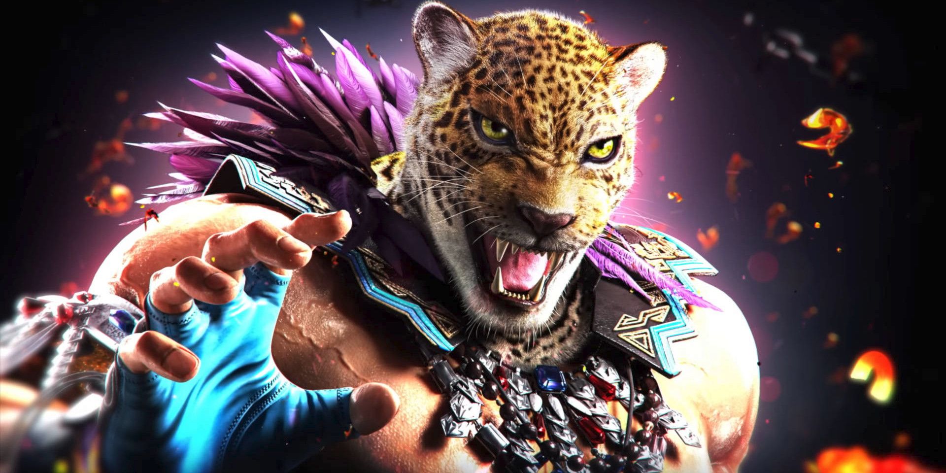 King, a jaguar-headed, feathered luchador.