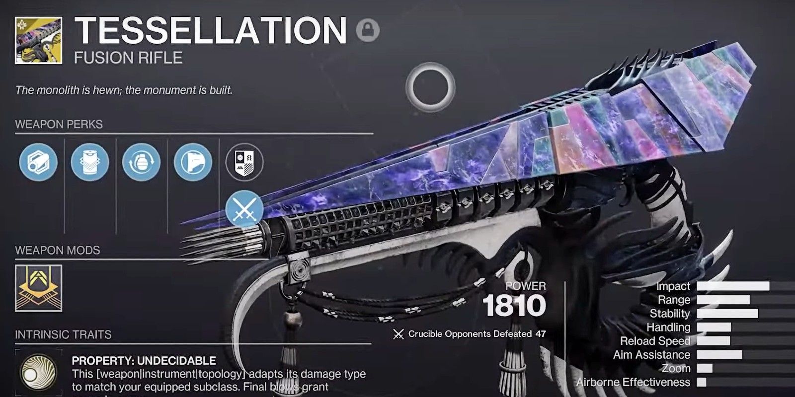 Tesselation Exotic Fusion Rifle Page Destiny 2