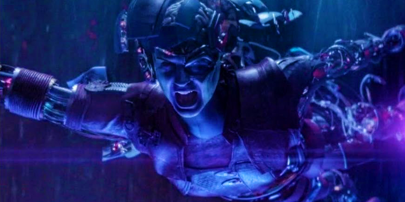 Thanos torturing Nebula in Avengers Infinity War