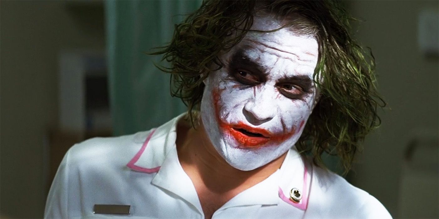 The Dark Knight Heath Ledger as the Joker dressed as a nurse