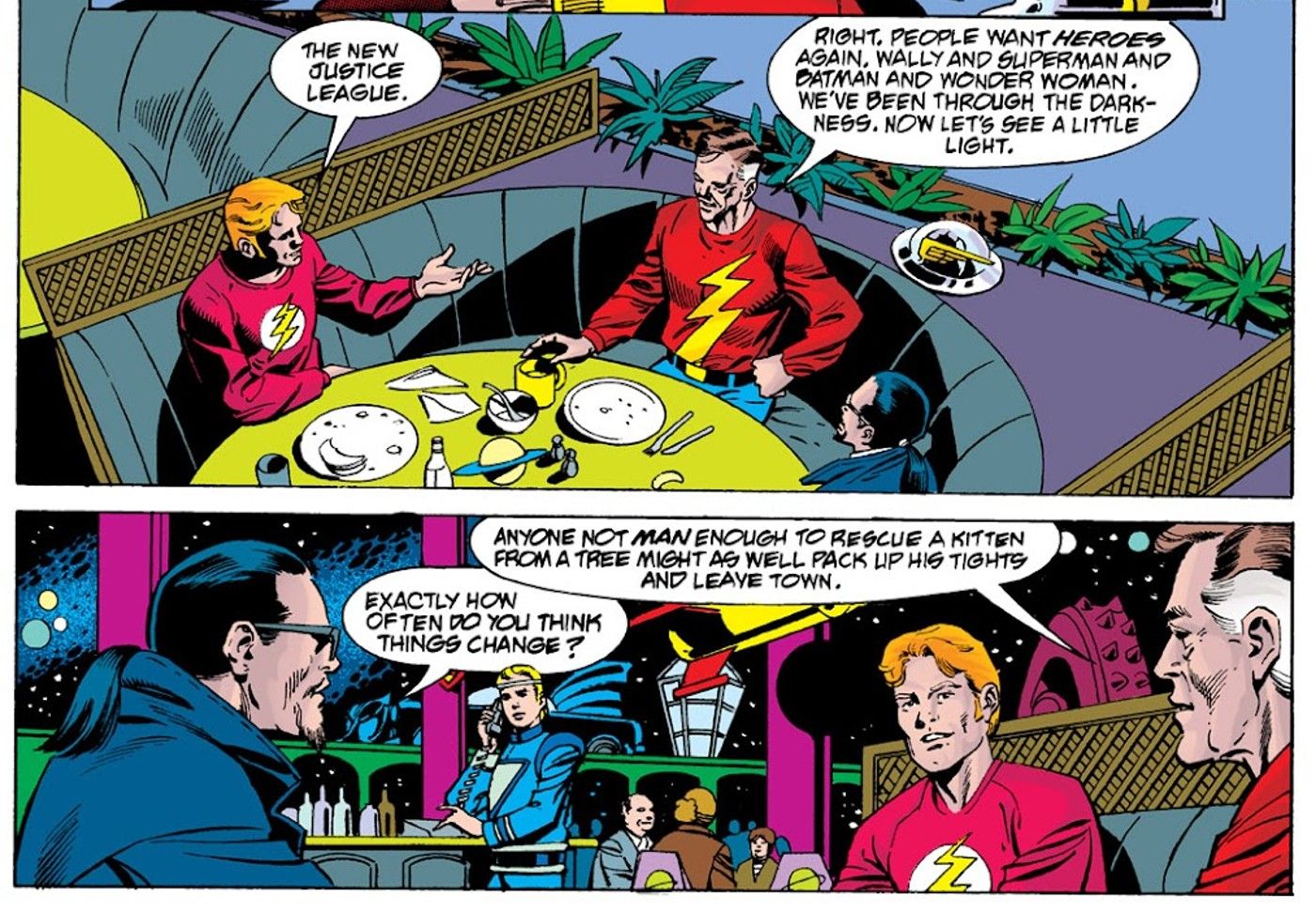 The Golden Age Flash Discusses Heroics