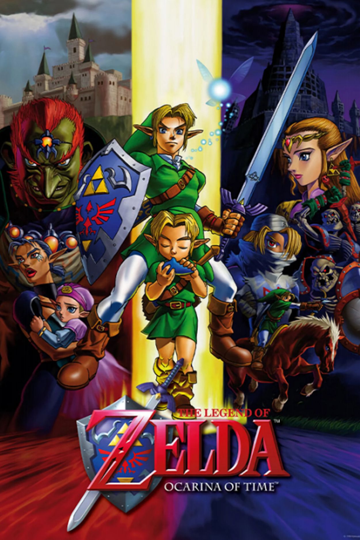 Pôster do jogo The Legend of Zelda Ocarina of Time
