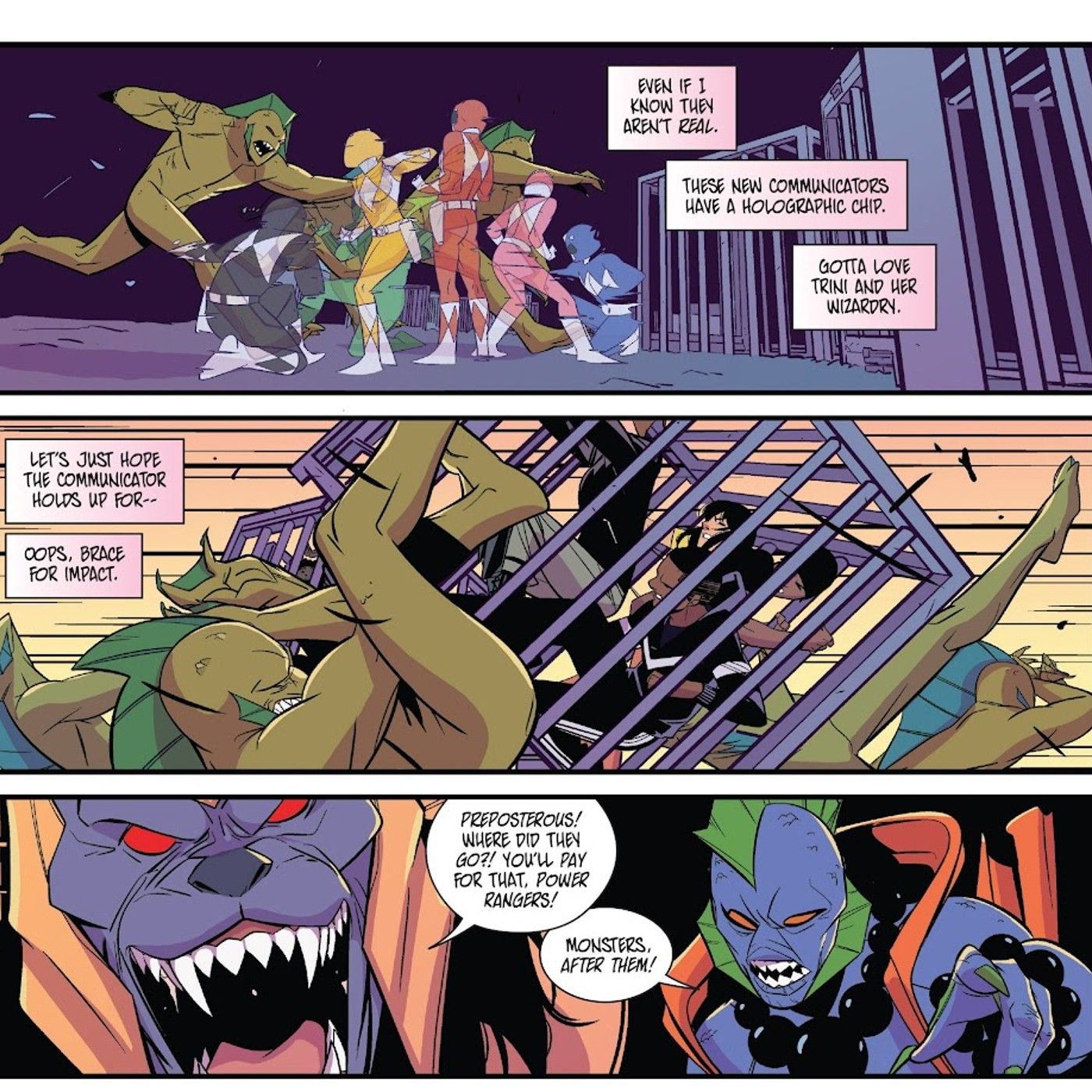 Os Mighty Morphin Power Rangers enganam Goldar