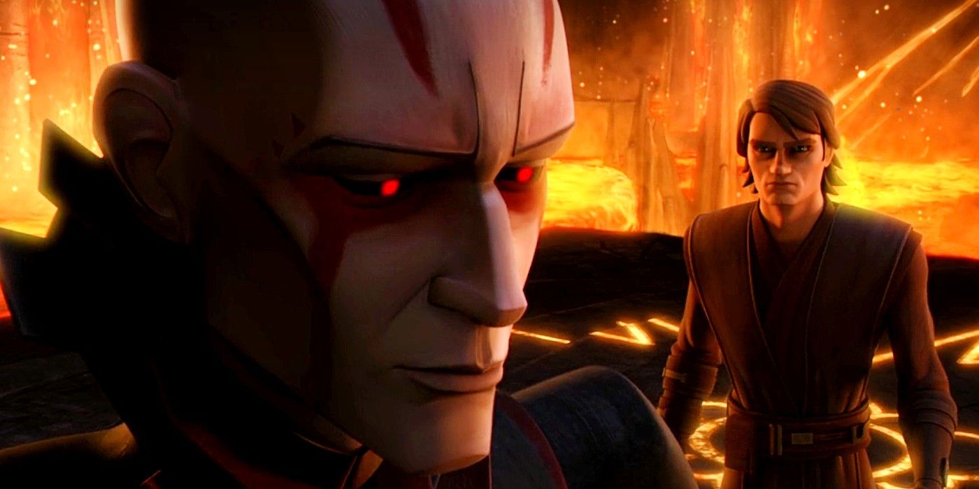 The Son and Anakin Skywalker on Mortis in Star Wars: The Clone Wars season 3.