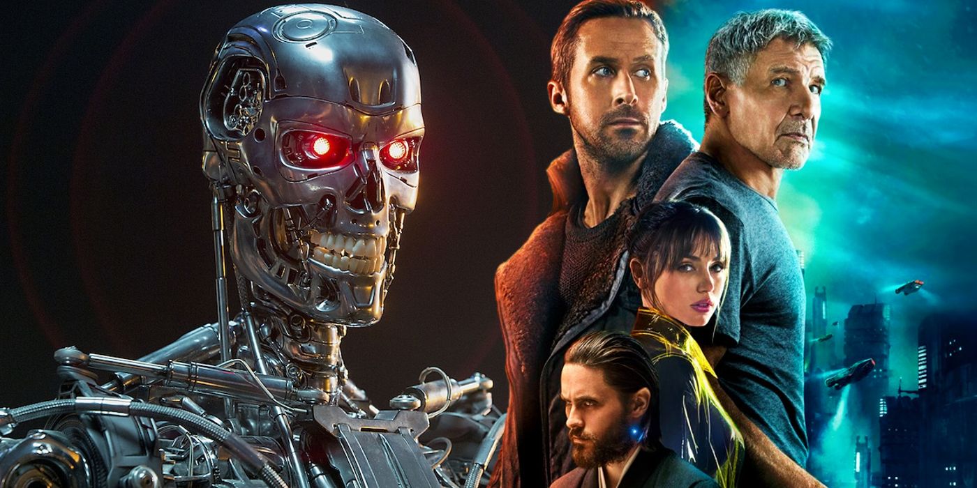 The Terminator next to the Blade Runner 2049 poster