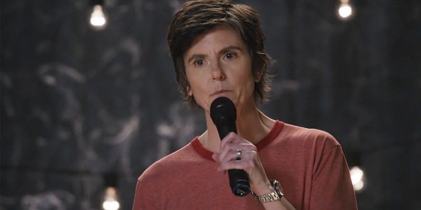 Tig Notaro performing stand up