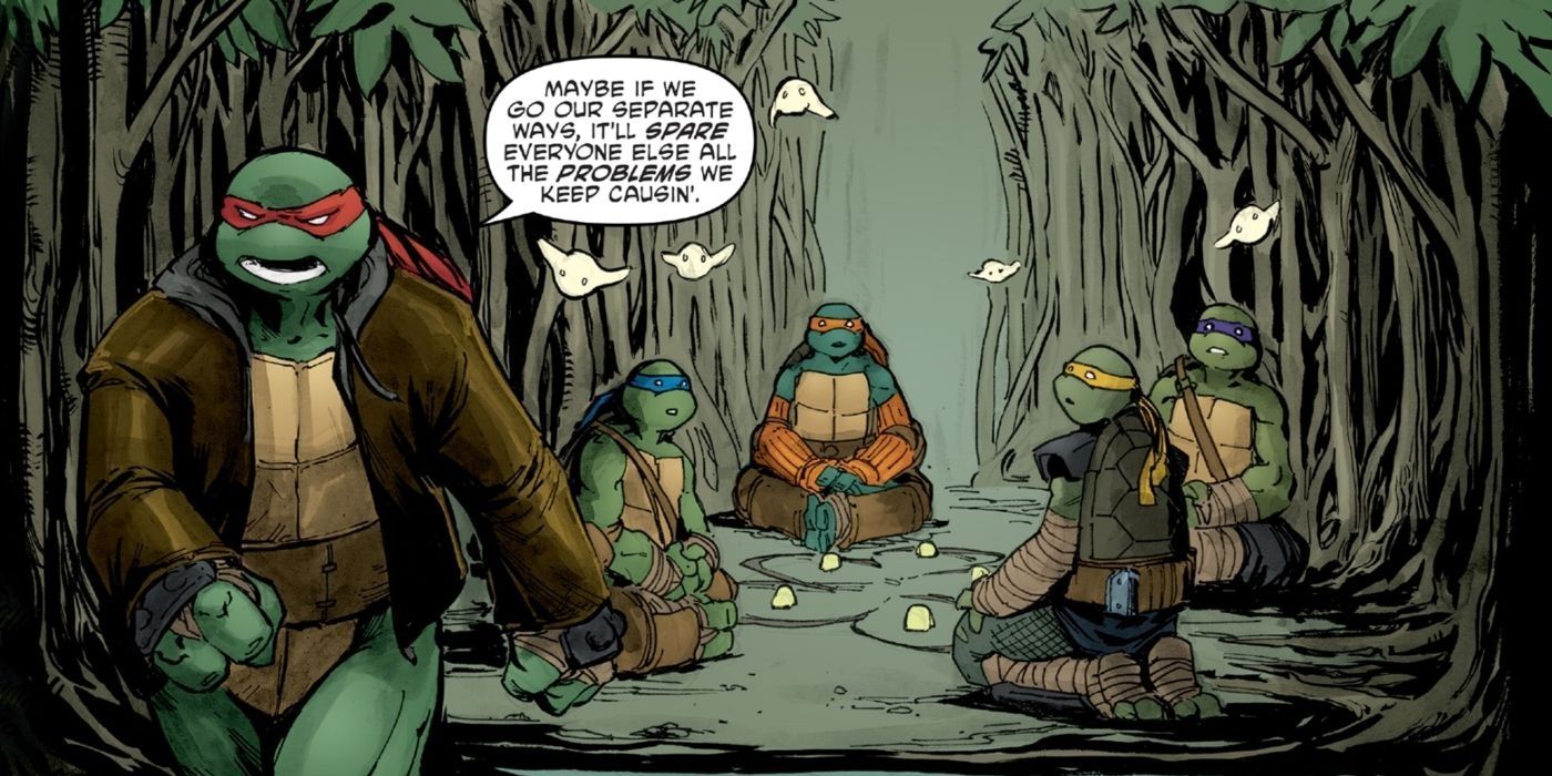 Raphael saying the TMNT should split up.