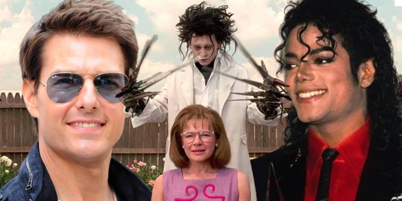 Tom Cruise and Michael Jackson in Edward Scissorhands