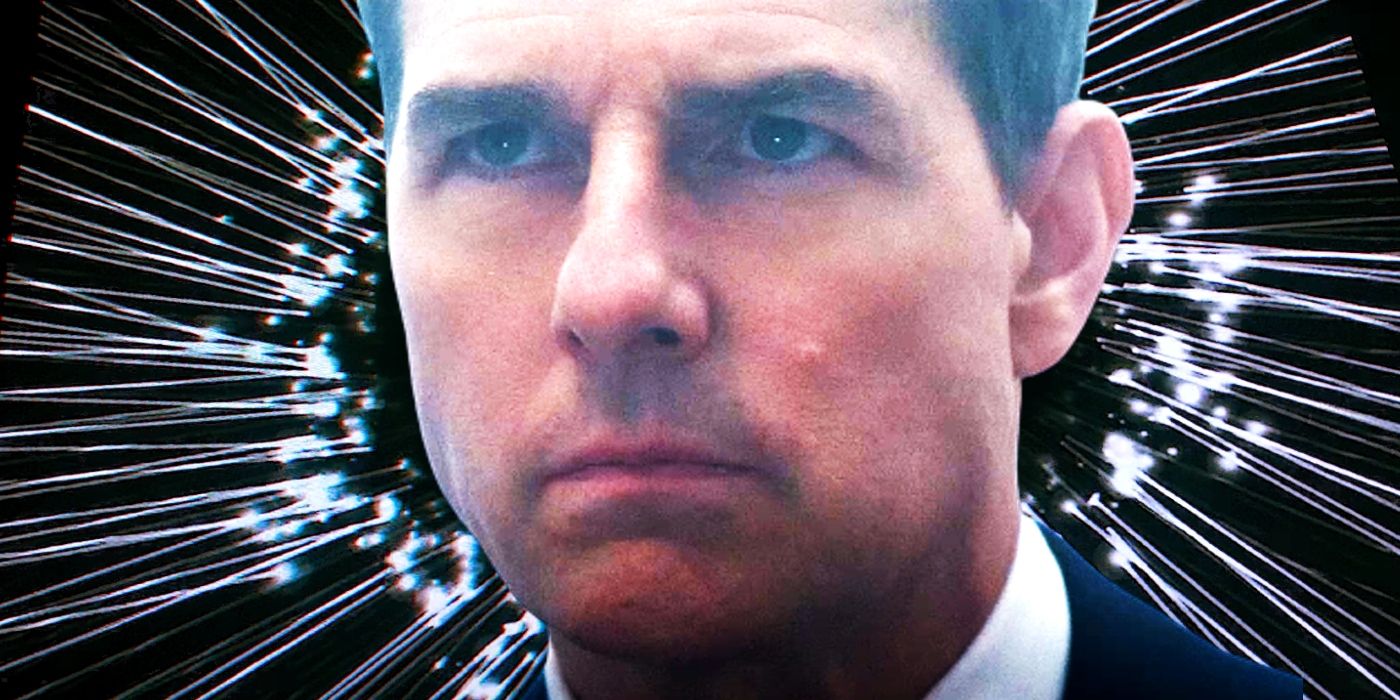 Custom image of Tom Cruise looking angry and The Entity in Mission: Impossible 7.