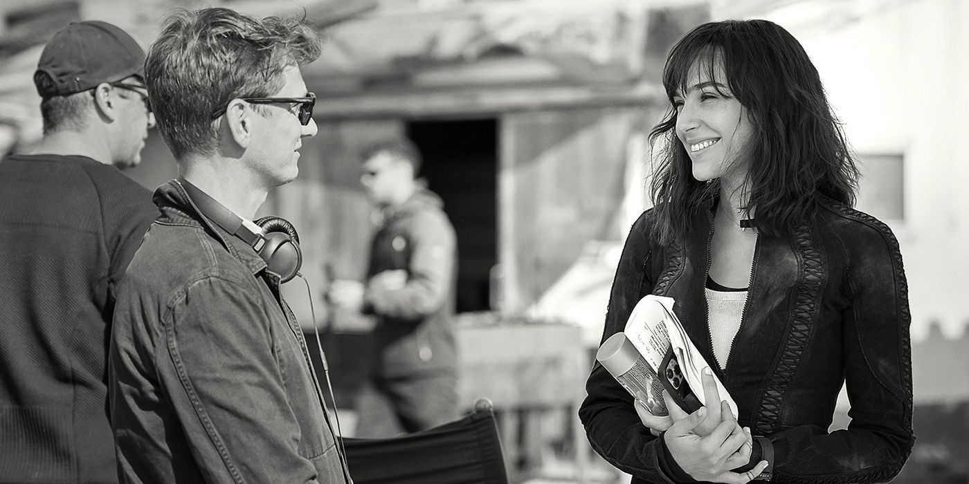 Tom Harper and Gal Gadot on Heart of Stone set