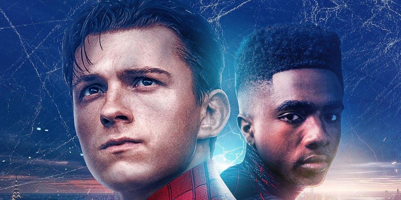 MCU Spider-Man 4 Fan Poster with Tom Holland's Peter Parker and Caleb McLaughlin as Miles Morales.