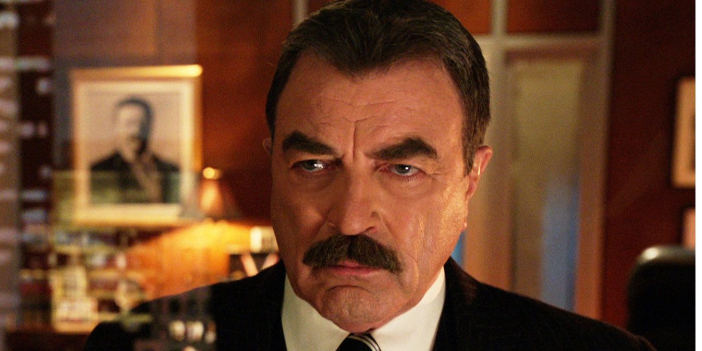 Tom Selleck Staring Out a Window in Blue Bloods