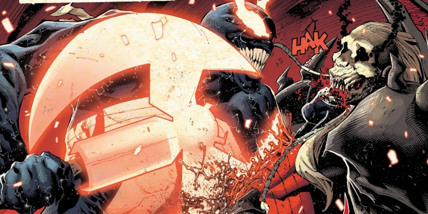 Venom killing the King in Black.