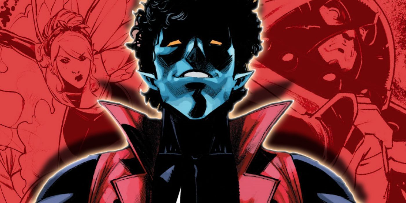 Nightcrawler (foreground) with members of the Legionnaires in the background