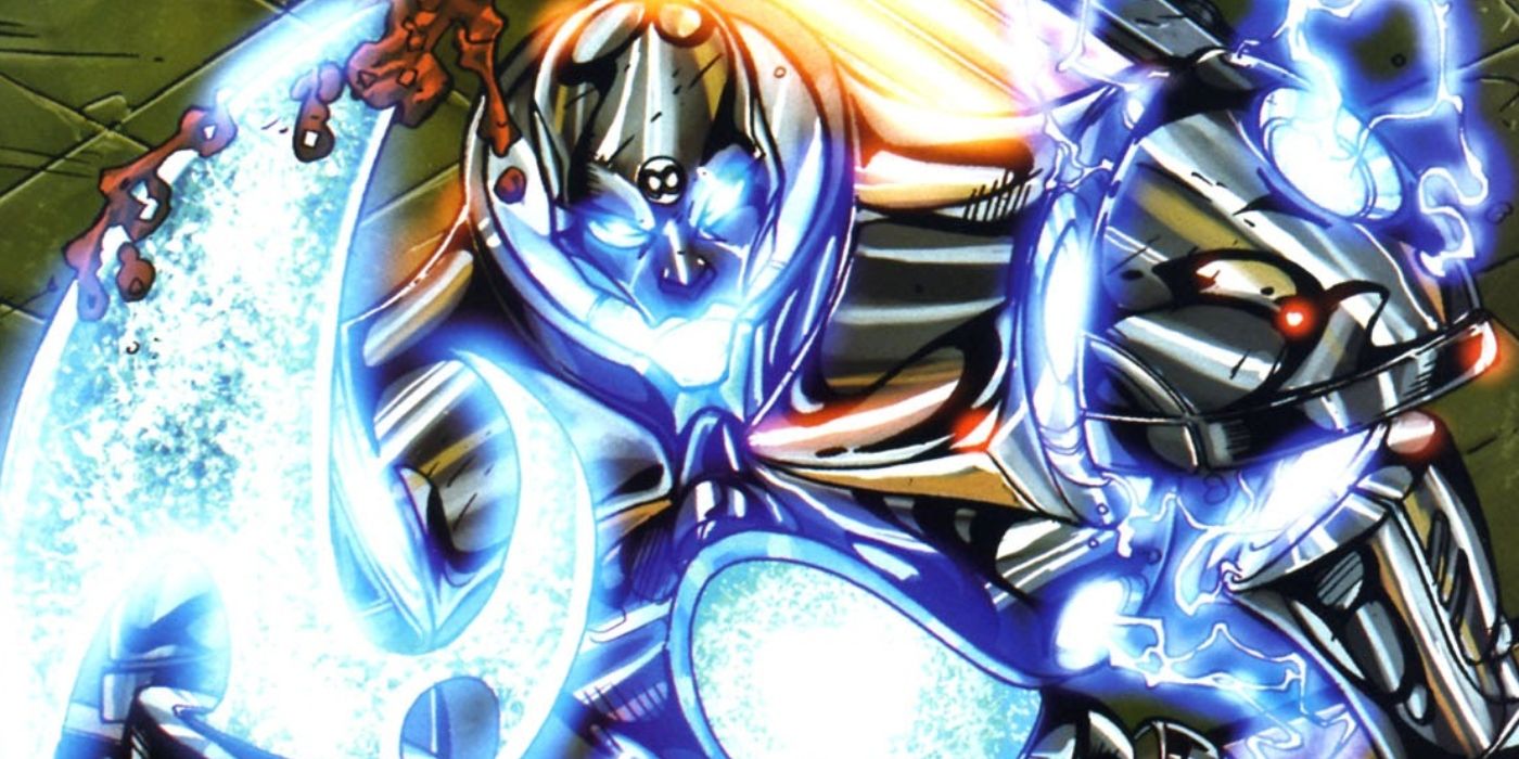 T-Infinity Terminator using an energy blade.