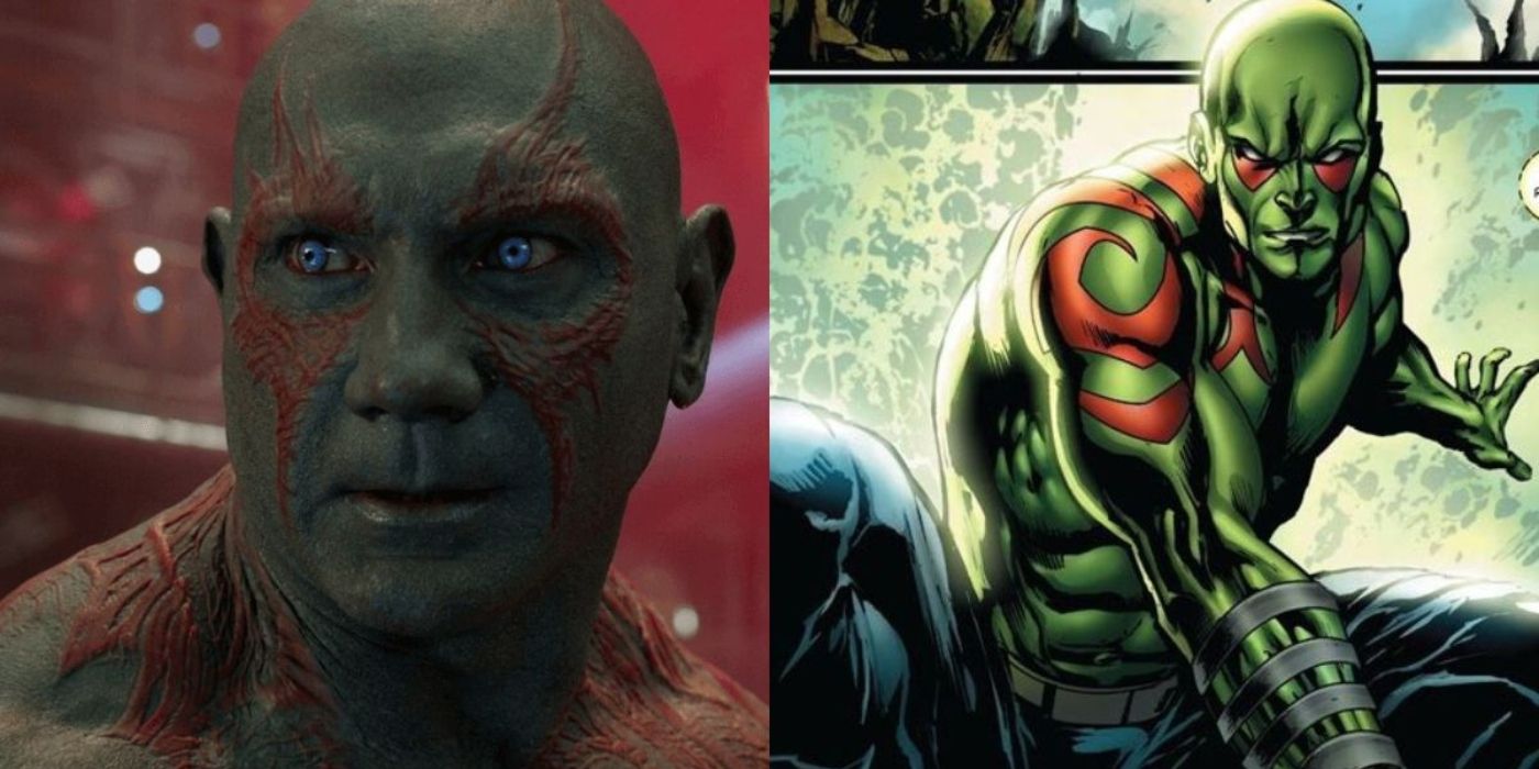 Drax MCU vs Marvel Comics.