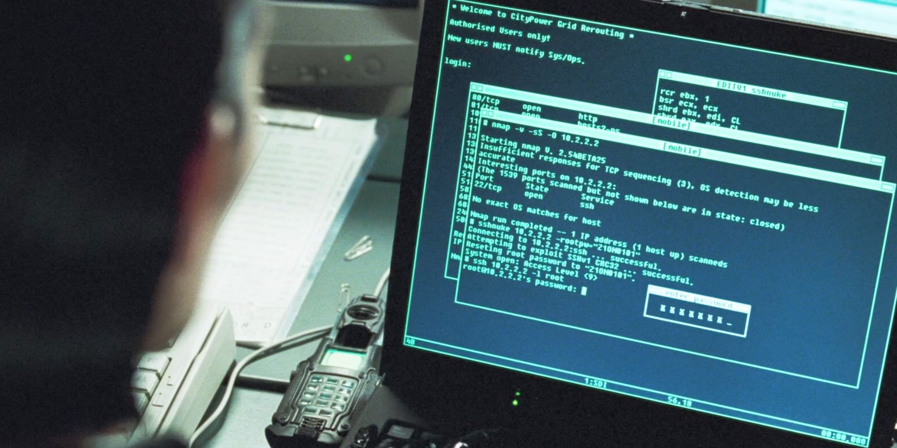 Trinity Hacking in The Matrix Reloaded