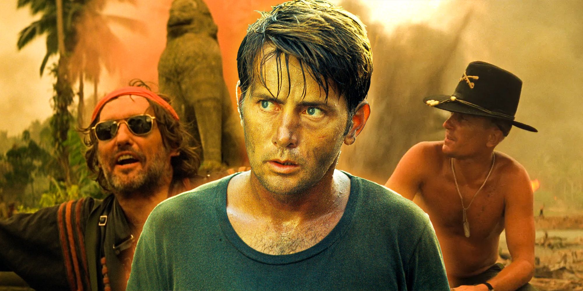 Dennis Hopper, Martin Sheen, and Robert Duvall in Apocalypse Now