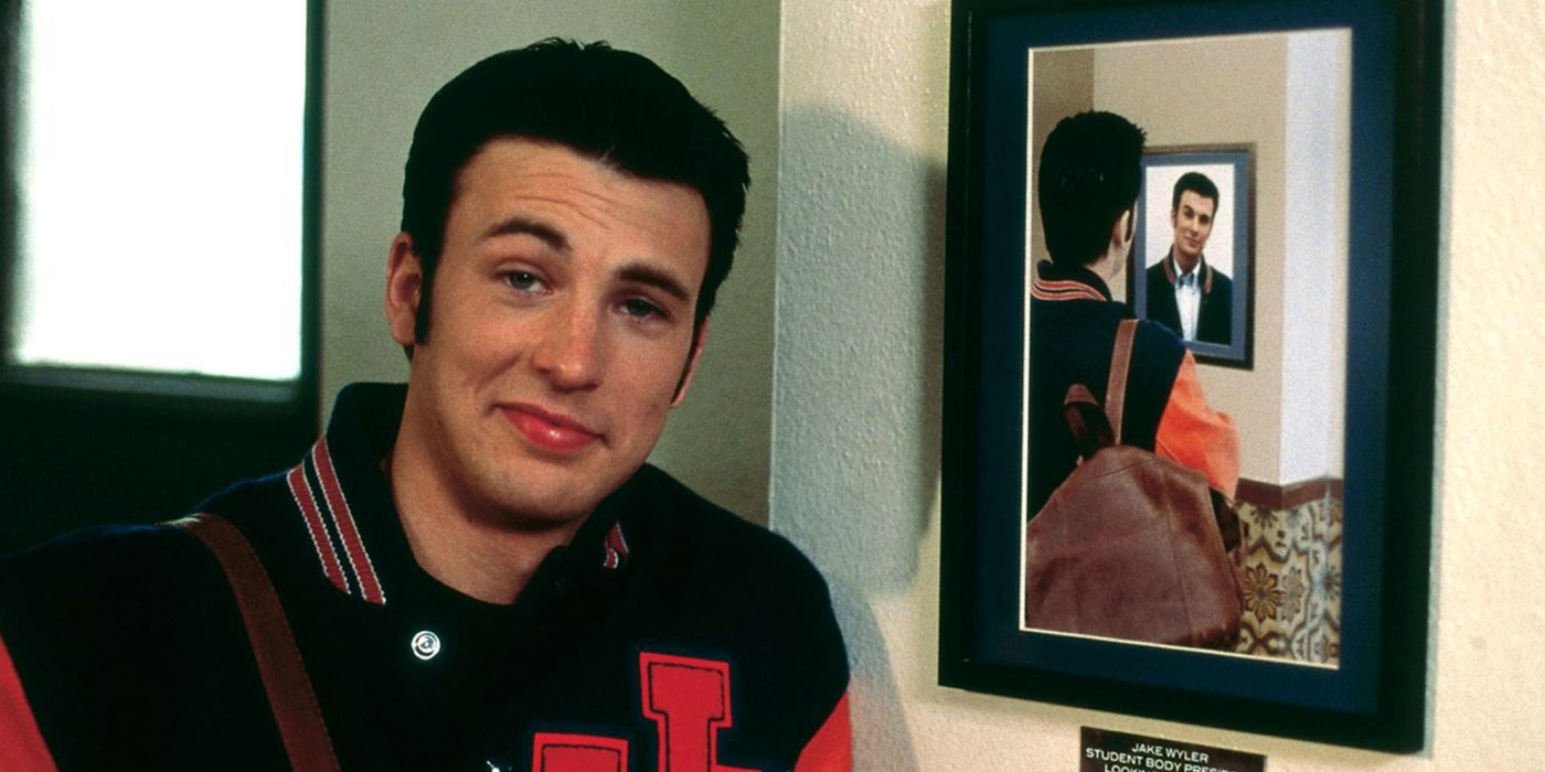 Chris Evans with portrait of himself in Not Another Teen Movie