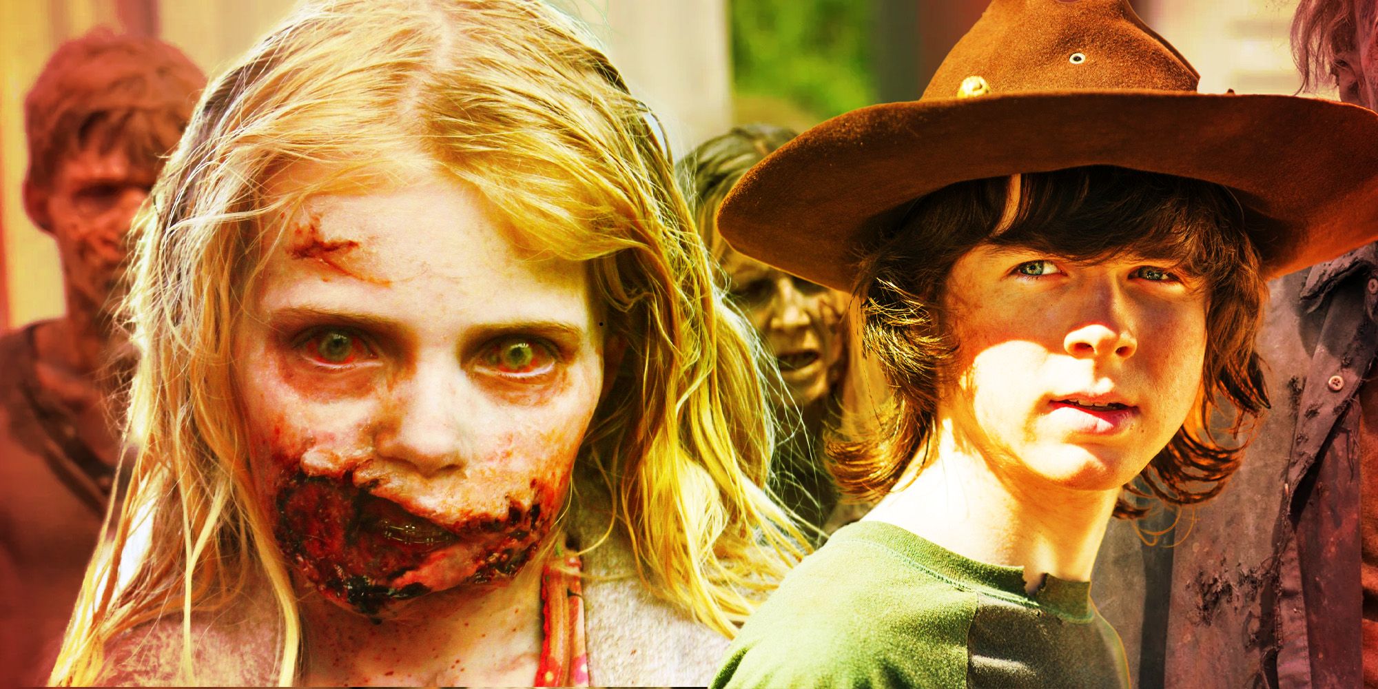 Two children in The Walking Dead universe