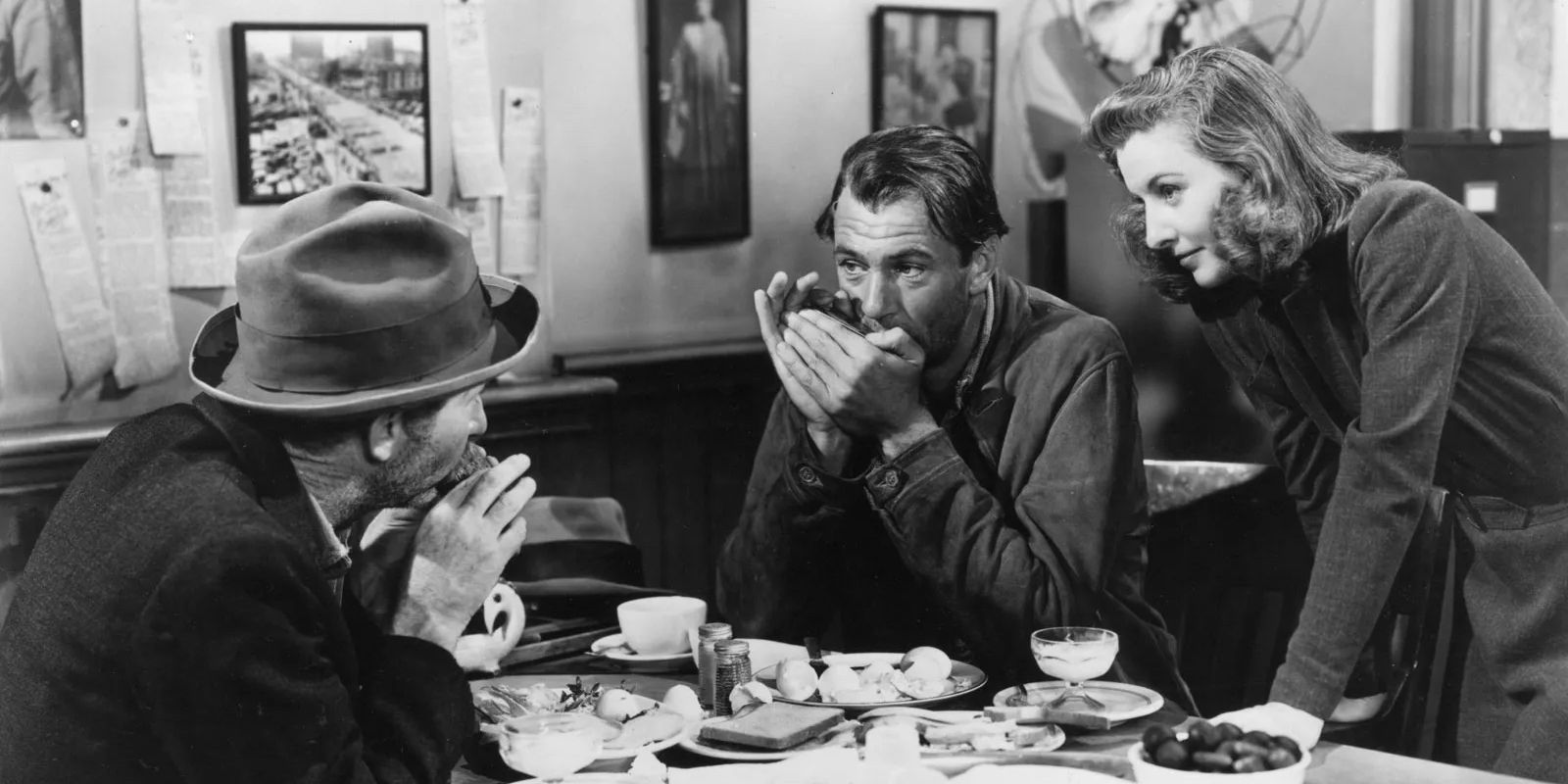 Walter Brennan, Gary Cooper, and Barbara Stanwyck in Meet John Doe