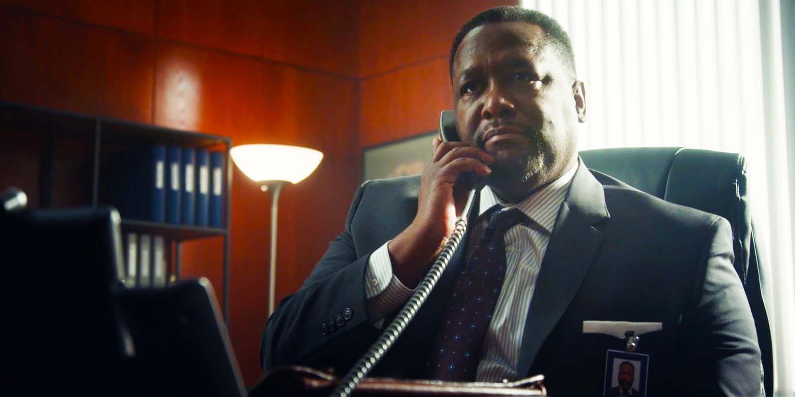 Wendell Pierce as James Greer talking on the phone in Jack Ryan season 4