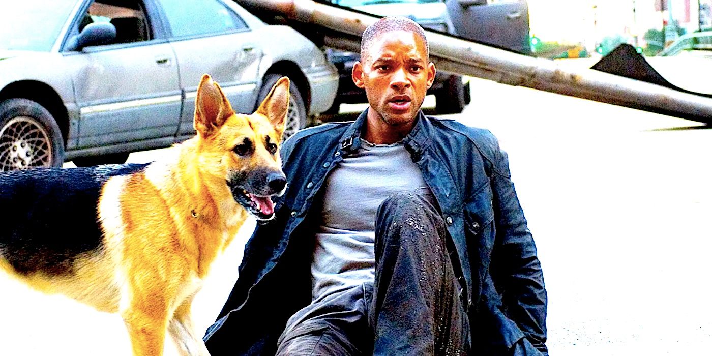 Will Smith falls on the ground in I Am Legend