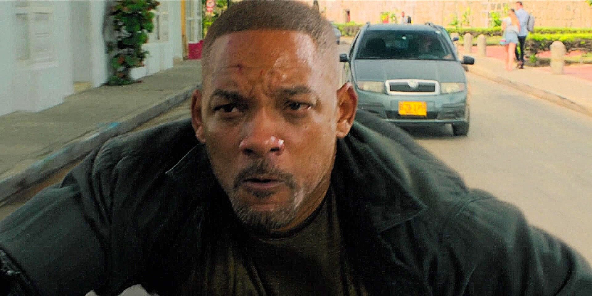 Will Smith on a motorcycle in Gemini Man