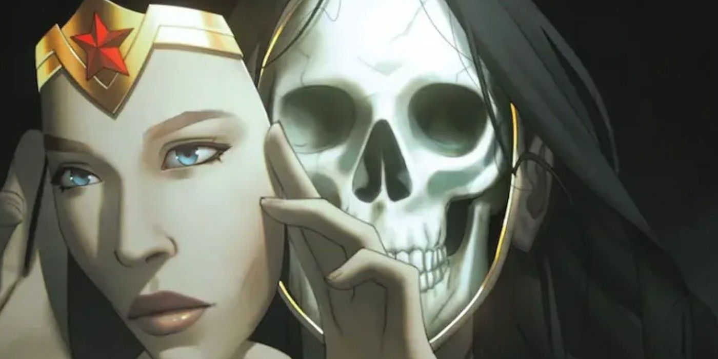 Wonder Woman removes her face