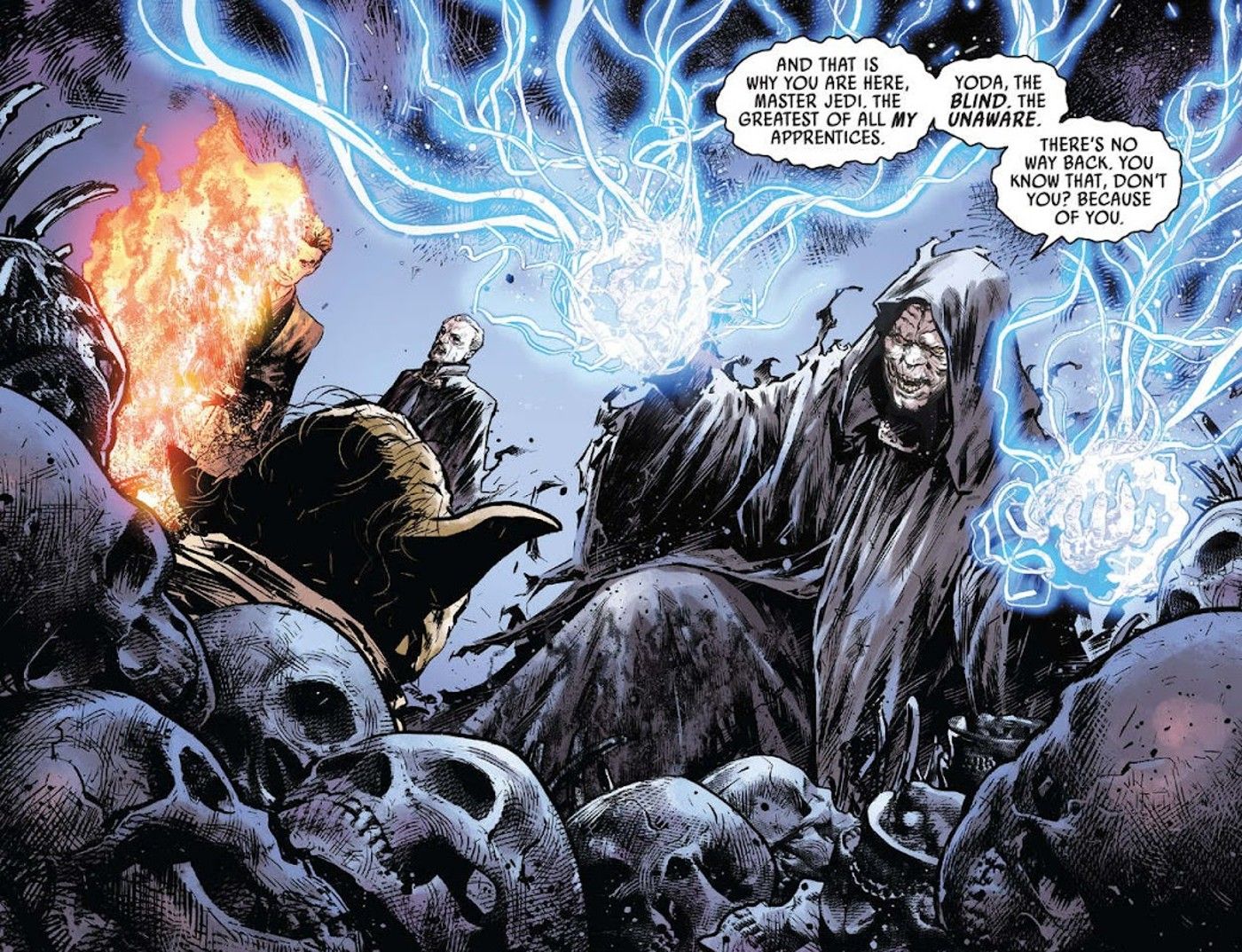 yoda vs imperador palpatine guerra nas estrelas