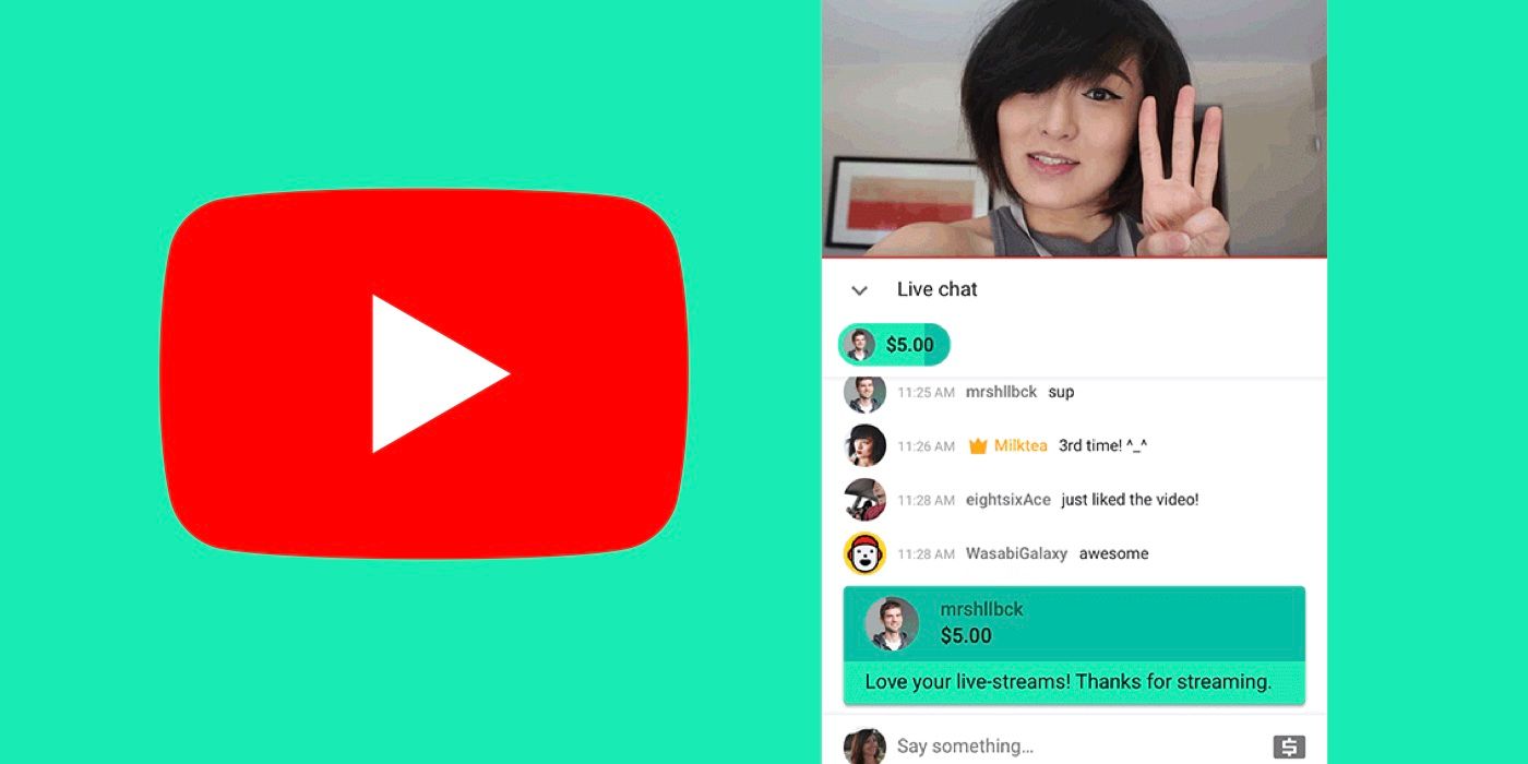 YouTube Super Chat with YouTube icon