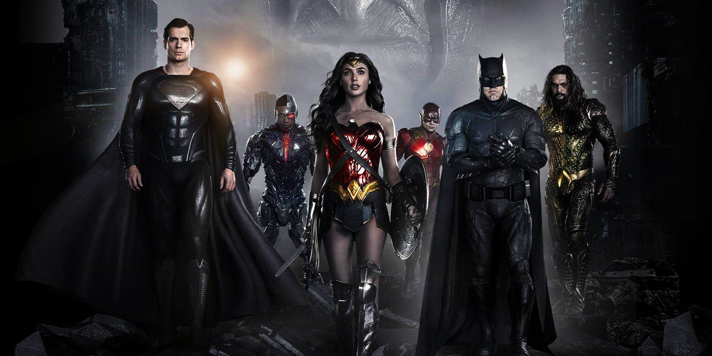 Zack Snyder's Justice League cast Henry Cavill, Ray Fisher, Gal Gadot, Ezra Miller, Ben Affleck, and Jason Momoa