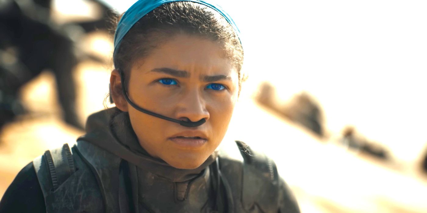 Zendaya as Chani looking determined in Dune Part Two