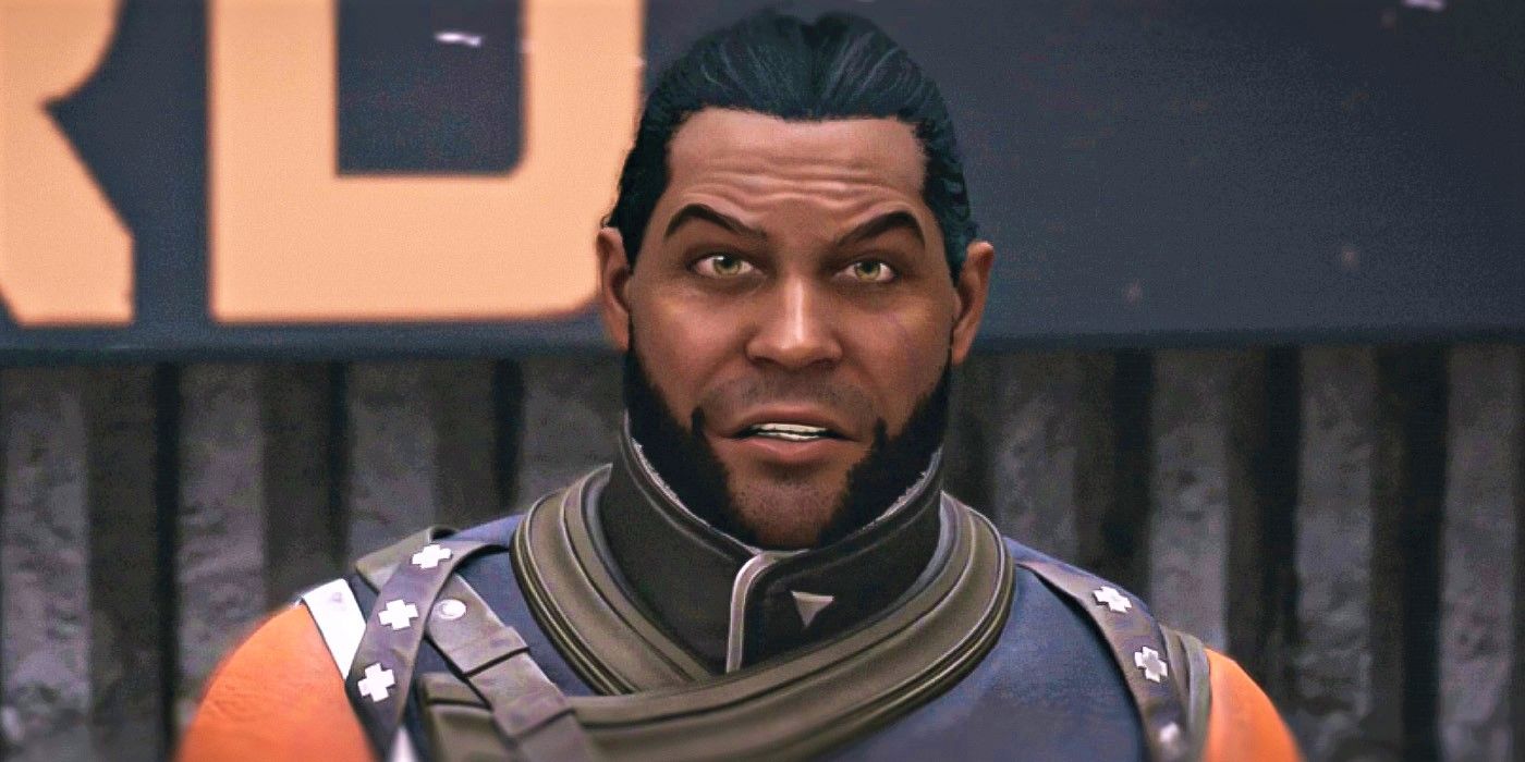 Commander Tuala at MAST looking at the player disapprovingly.