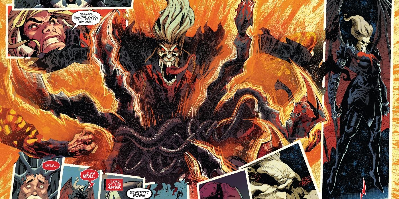 Sentry y Knull pelean en los cómics de Marvel