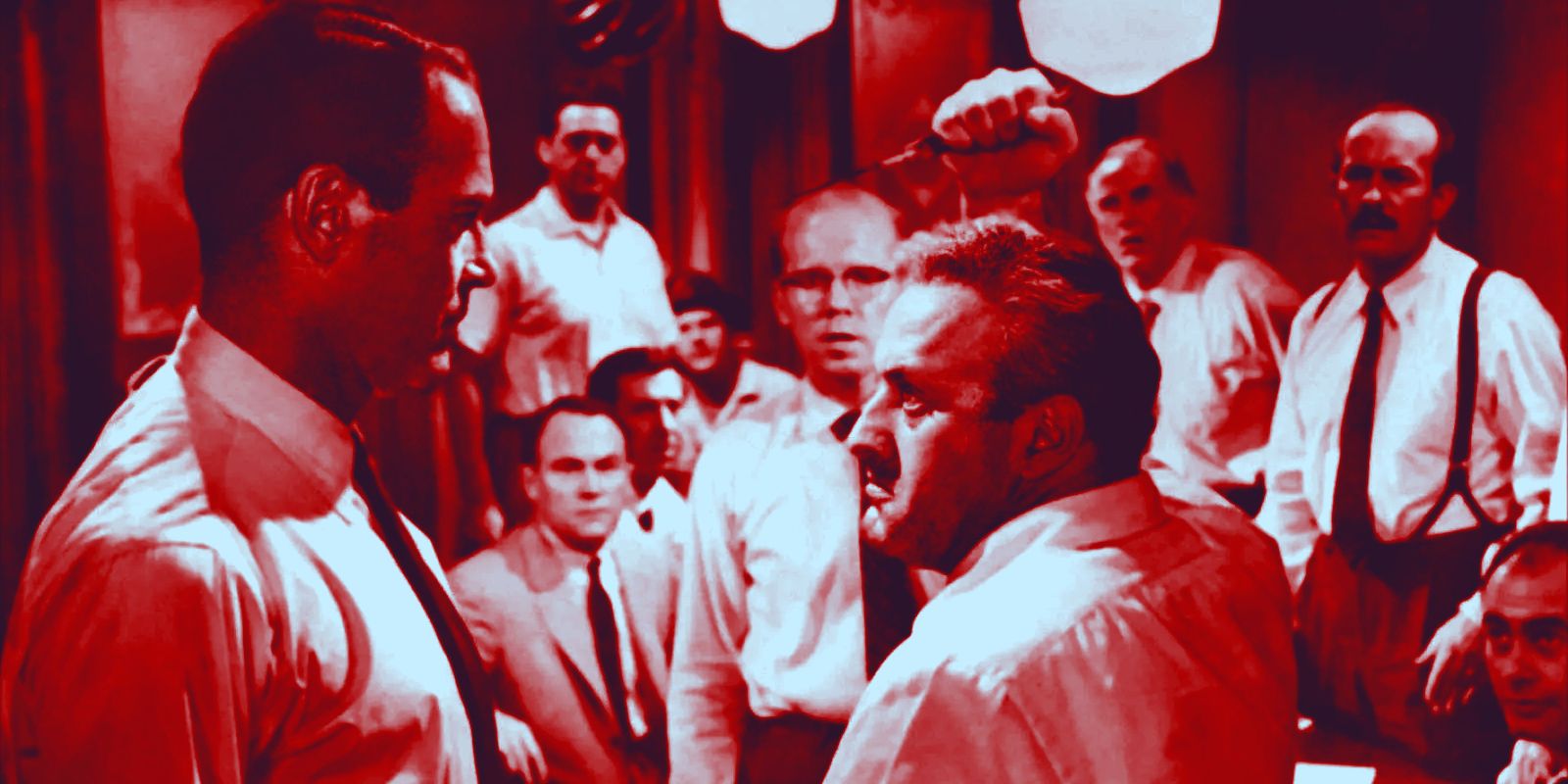 Jurors recreate the crime in 12 Angry Men.