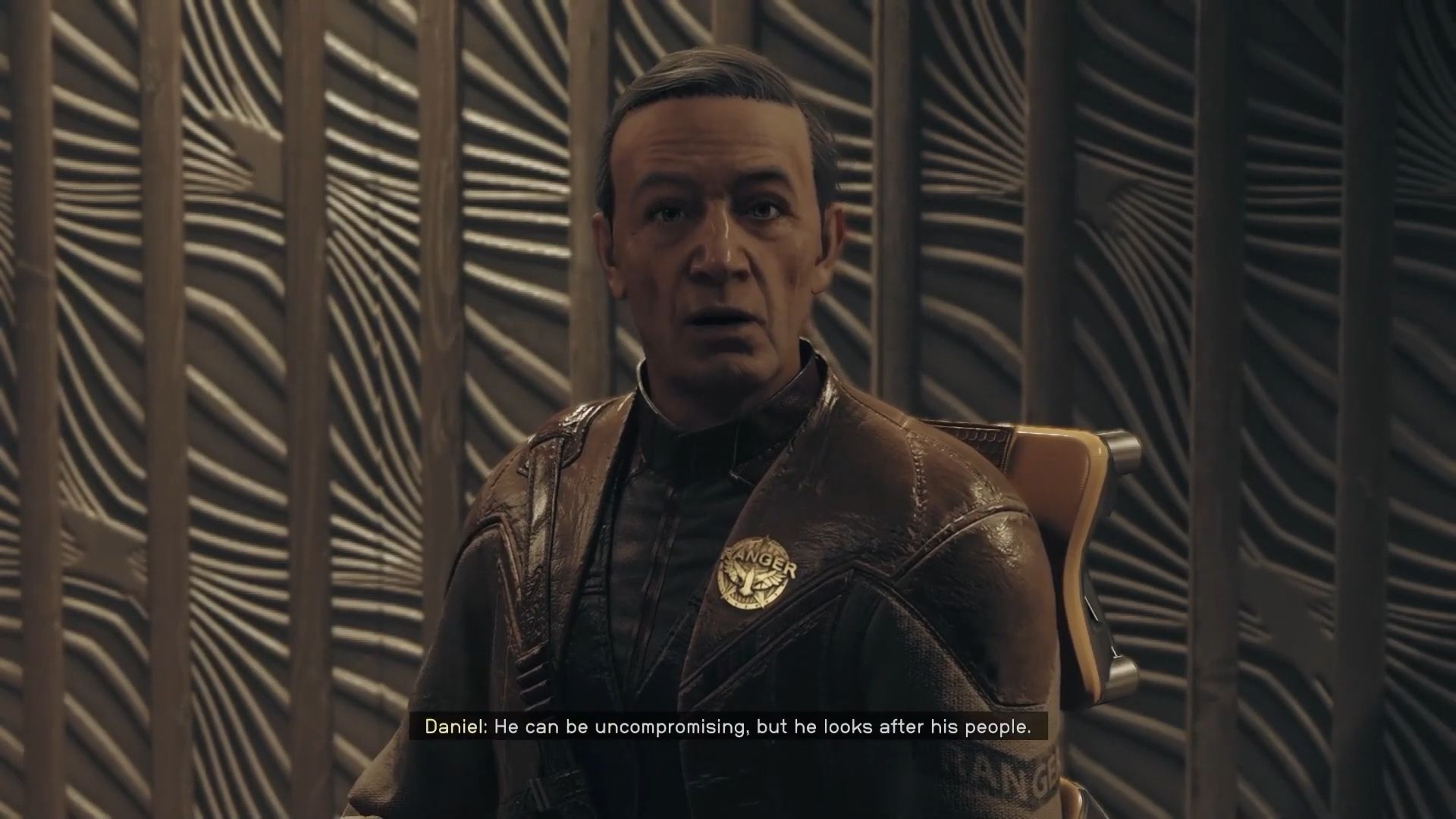 Dialogue with Marshal Daniel Blake in Starfield.