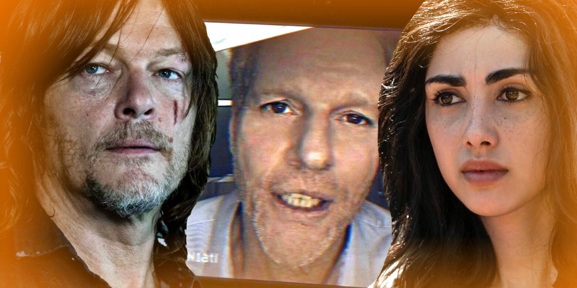 Daryl, Jenner, and Hope from The Walking Dead franchise
