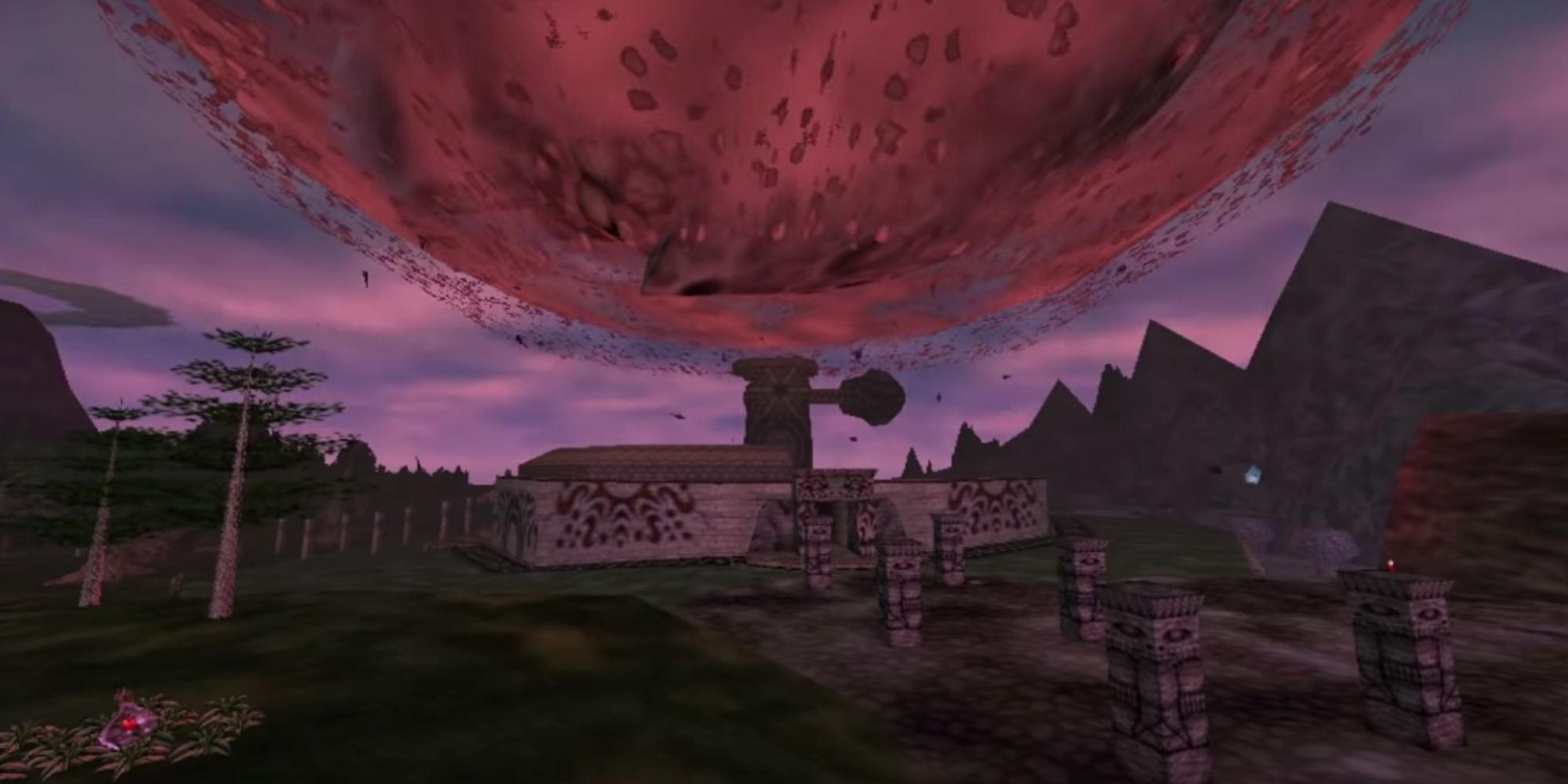 A house and a tree in Legend of Zelda