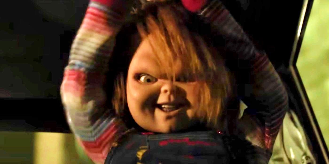 A sinister Chucky with his knife up in season 3 trailer