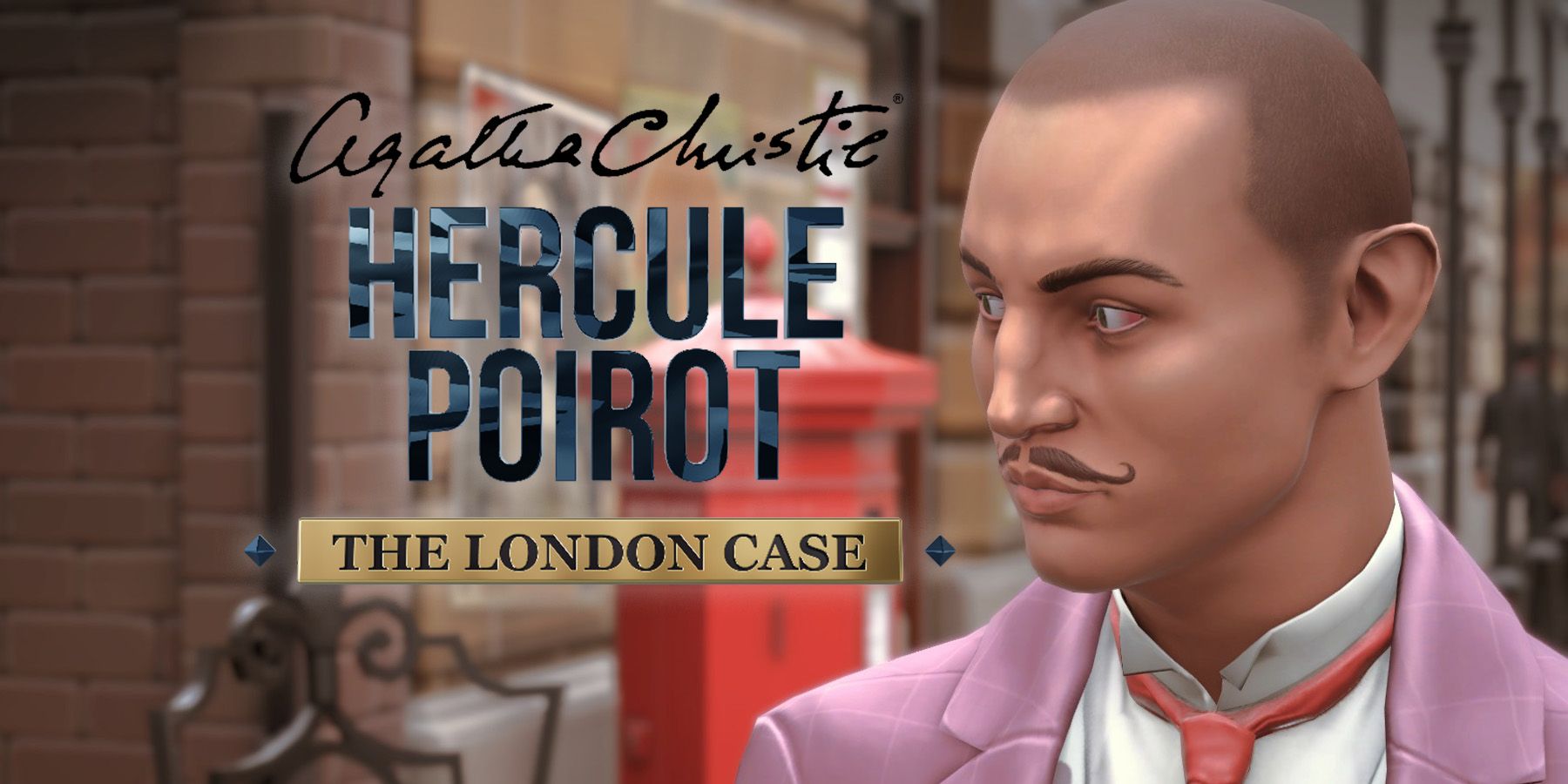 Agatha Christie Hercule Poirot The London Case image with the game title and Poirot looking off to his right.