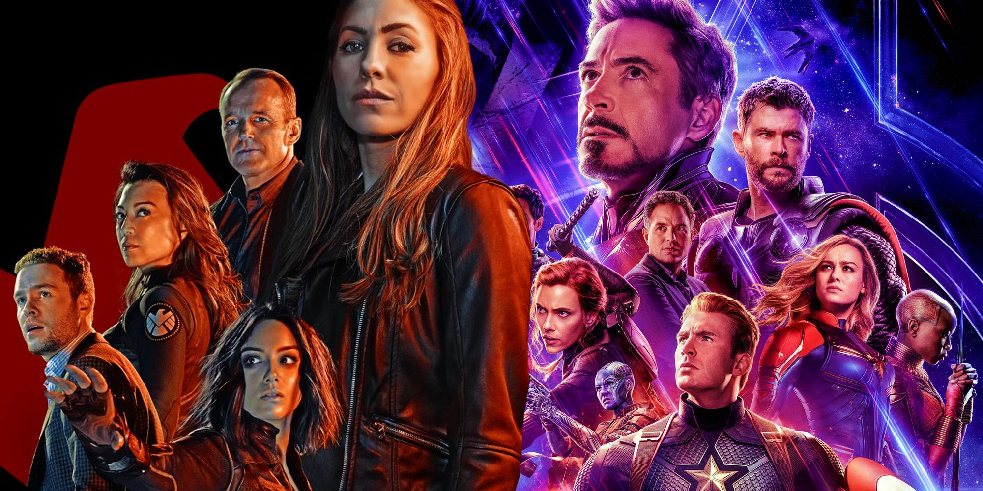 Agents of SHIELD: Slingshot's poster next to the poster for Avengers: Endgame poster