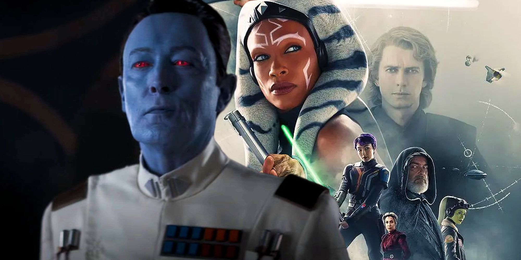Ahsoka's official poster and Grand Admiral Thrawn