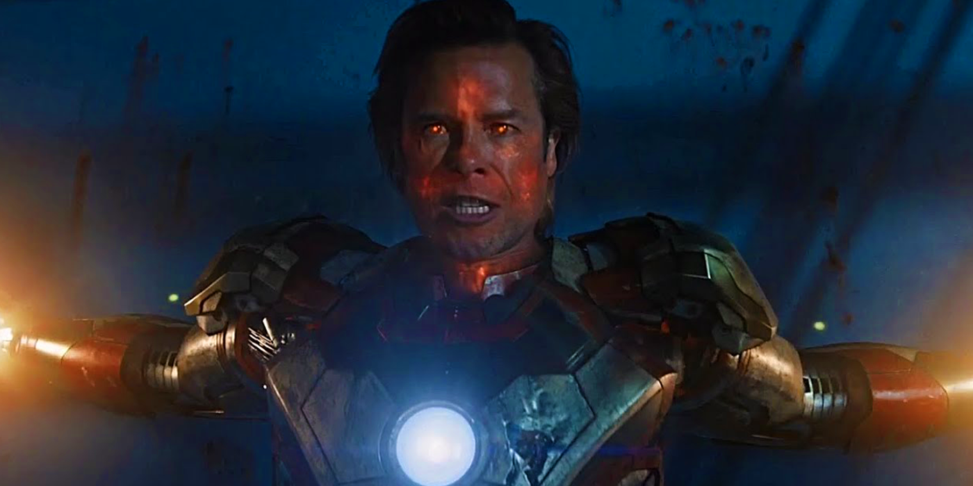 Aldrich Killian en costume d'Iron Man dans Iron Man 3